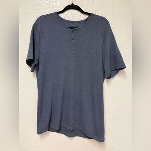 JOHN VARVATOS Charcoal Short Sleeve Henley